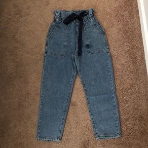 DRAW STRING MOM JEANS